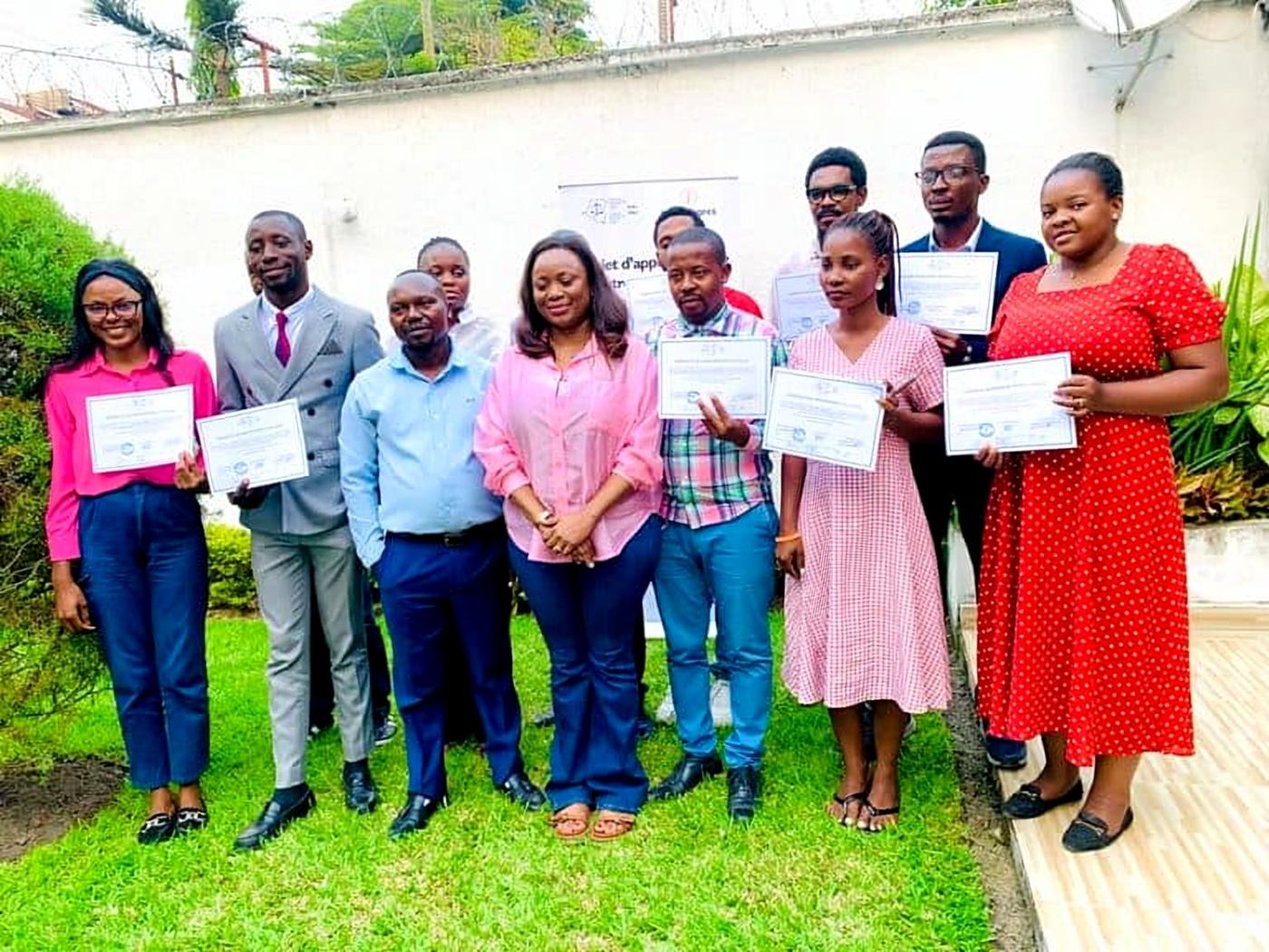 Participants in the CERC and ACAJ anti-corruption training in Kinshasa