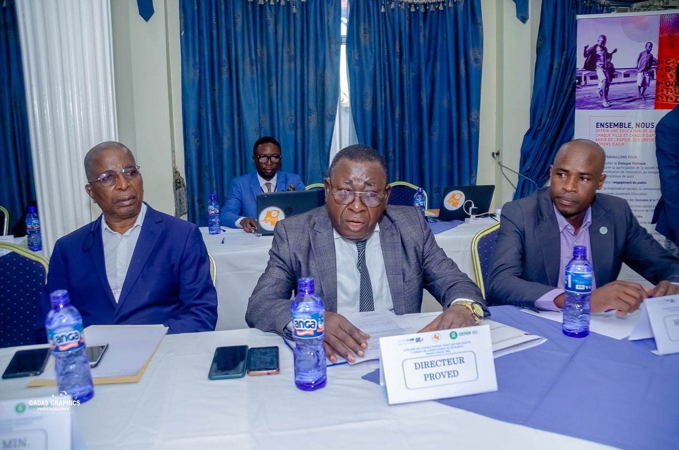 Education officials at the consultation workshop on integrity education in secondary schools, Kinshasa, 28 July 2022