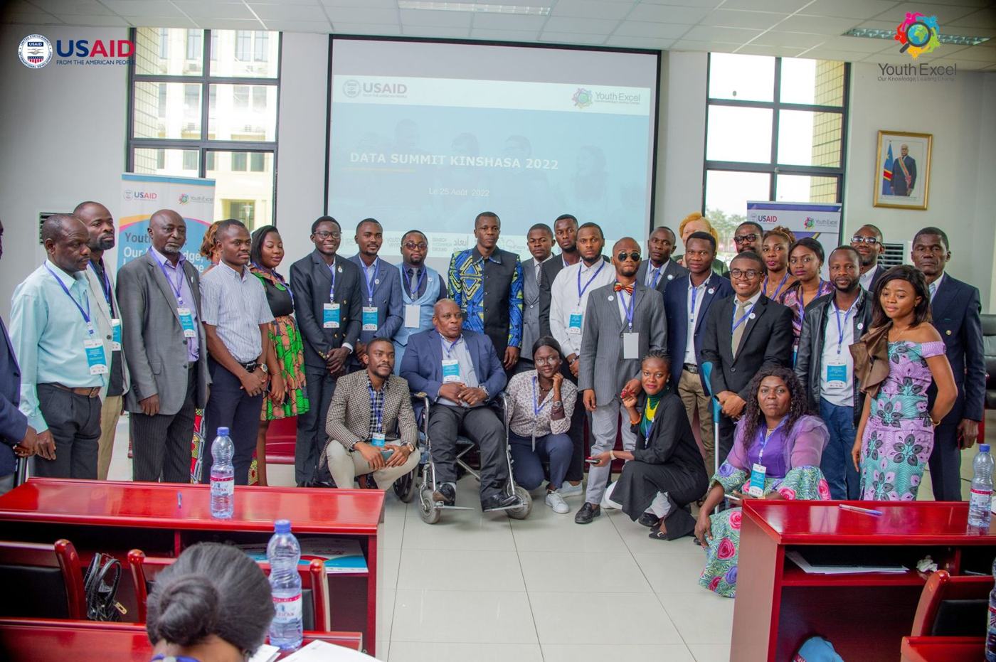 Participants of the Youth Represent DRC Data Summit, Kinshasa, August 2022