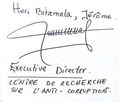 Signature de Heri Bitamala