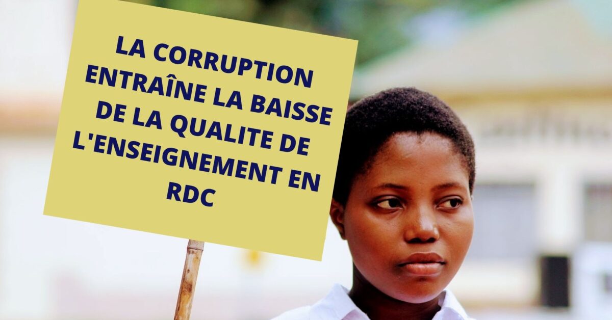 La corruption entraîne une baisse de la qualité de l’enseignement en RDC
